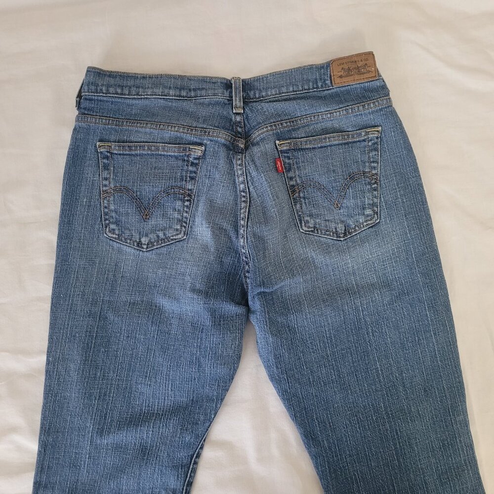 Levi's 515 Blue Jeans Boot Cut Distressed Womens Size 12